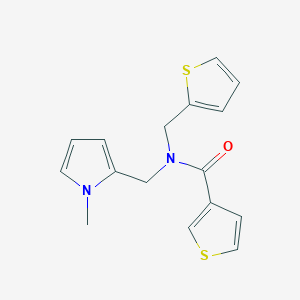 molecular formula C16H16N2OS2 B2465620 N-((1-methyl-1H-pyrrol-2-yl)methyl)-N-(thiophen-2-ylmethyl)thiophene-3-carboxamide CAS No. 1251577-84-0