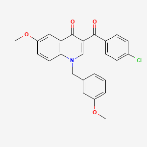 3-(4-Chlorobenzoyl)-6-methoxy-1-[(3-methoxyphenyl)methyl]-1,4-dihydroquinolin-4-one