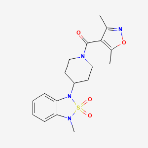 (3,5-dimethylisoxazol-4-yl)(4-(3-methyl-2,2-dioxidobenzo[c][1,2,5]thiadiazol-1(3H)-yl)piperidin-1-yl)methanone