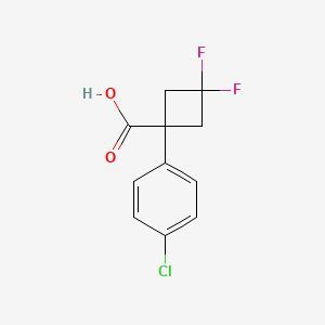 1-(4-Chlorophenyl)-3,3-difluorocyclobutane-1-carboxylic acid