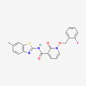 1-[(2-fluorophenyl)methoxy]-N-(6-methyl-1,3-benzothiazol-2-yl)-2-oxopyridine-3-carboxamide