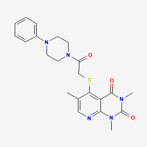 1,3,6-trimethyl-5-((2-oxo-2-(4-phenylpiperazin-1-yl)ethyl)thio)pyrido[2,3-d]pyrimidine-2,4(1H,3H)-dione