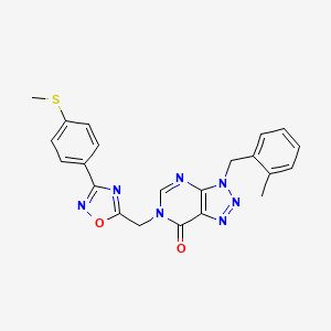 3-(2-methylbenzyl)-6-((3-(4-(methylthio)phenyl)-1,2,4-oxadiazol-5-yl)methyl)-3H-[1,2,3]triazolo[4,5-d]pyrimidin-7(6H)-one