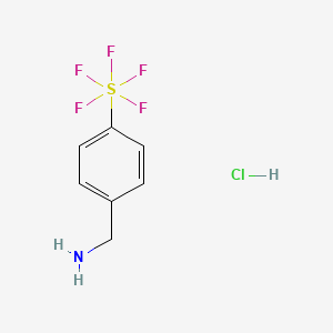 (4-(Pentafluorosulfanyl)phenyl)methanamine hydrochloride