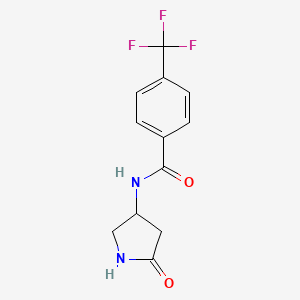molecular formula C12H11F3N2O2 B2465663 N-(5-oxopyrrolidin-3-yl)-4-(trifluoromethyl)benzamide CAS No. 2310099-88-6