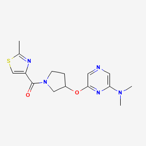 (3-((6-(Dimethylamino)pyrazin-2-yl)oxy)pyrrolidin-1-yl)(2-methylthiazol-4-yl)methanone