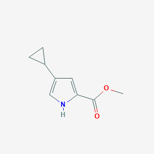 molecular formula C9H11NO2 B2465668 Methyl 4-cyclopropyl-1H-pyrrole-2-carboxylate CAS No. 1263082-23-0