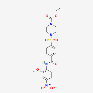 Ethyl 4-((4-((2-methoxy-4-nitrophenyl)carbamoyl)phenyl)sulfonyl)piperazine-1-carboxylate