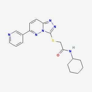 N-cyclohexyl-2-[(6-pyridin-3-yl[1,2,4]triazolo[4,3-b]pyridazin-3-yl)thio]acetamide