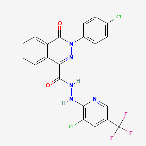 3-(4-chlorophenyl)-N'-[3-chloro-5-(trifluoromethyl)-2-pyridinyl]-4-oxo-3,4-dihydro-1-phthalazinecarbohydrazide