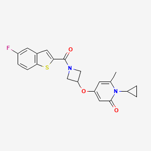 1-cyclopropyl-4-((1-(5-fluorobenzo[b]thiophene-2-carbonyl)azetidin-3-yl)oxy)-6-methylpyridin-2(1H)-one