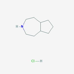 molecular formula C9H18ClN B2465683 decahydrocyclopenta[d]azepine hydrochloride CAS No. 2413898-35-6