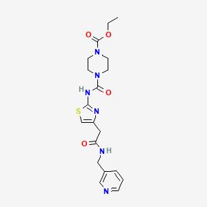 Ethyl 4-((4-(2-oxo-2-((pyridin-3-ylmethyl)amino)ethyl)thiazol-2-yl)carbamoyl)piperazine-1-carboxylate