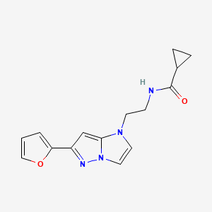 N-(2-(6-(furan-2-yl)-1H-imidazo[1,2-b]pyrazol-1-yl)ethyl)cyclopropanecarboxamide