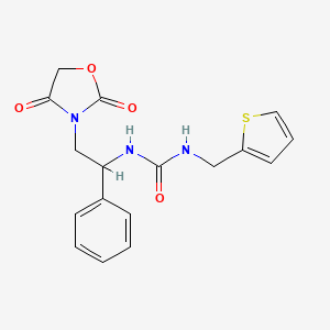 1-(2-(2,4-Dioxooxazolidin-3-yl)-1-phenylethyl)-3-(thiophen-2-ylmethyl)urea