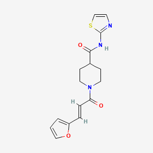(E)-1-(3-(furan-2-yl)acryloyl)-N-(thiazol-2-yl)piperidine-4-carboxamide