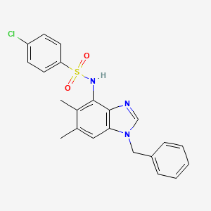N-(1-benzyl-5,6-dimethyl-1H-1,3-benzimidazol-4-yl)-4-chlorobenzenesulfonamide