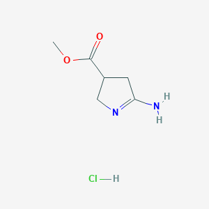 Methyl 5-amino-3,4-dihydro-2H-pyrrole-3-carboxylate;hydrochloride
