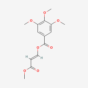 molecular formula C14H16O7 B2465699 3-Methoxy-3-oxo-1-propenyl 3,4,5-trimethoxybenzenecarboxylate CAS No. 400878-22-0