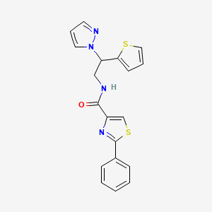 N-(2-(1H-pyrazol-1-yl)-2-(thiophen-2-yl)ethyl)-2-phenylthiazole-4-carboxamide