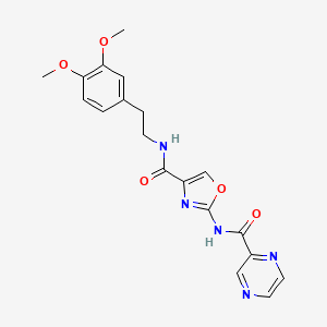N-(3,4-dimethoxyphenethyl)-2-(pyrazine-2-carboxamido)oxazole-4-carboxamide