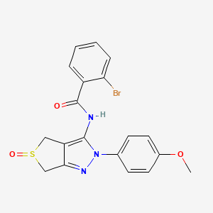 2-bromo-N-[2-(4-methoxyphenyl)-5-oxo-4,6-dihydrothieno[3,4-c]pyrazol-3-yl]benzamide