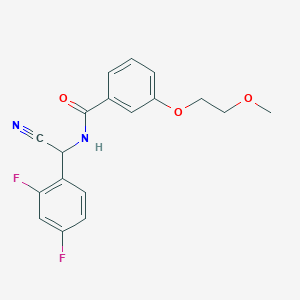 molecular formula C18H16F2N2O3 B2465709 N-[cyano(2,4-difluorophenyl)methyl]-3-(2-methoxyethoxy)benzamide CAS No. 1355513-03-9