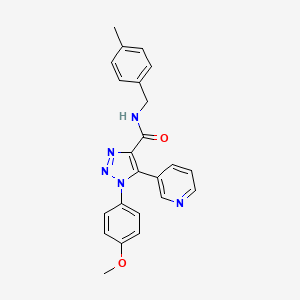 molecular formula C23H21N5O2 B2465720 1-(4-methoxyphenyl)-N-(4-methylbenzyl)-5-(pyridin-3-yl)-1H-1,2,3-triazole-4-carboxamide CAS No. 1251613-71-4