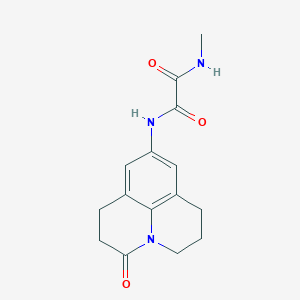 molecular formula C15H17N3O3 B2465724 N-methyl-N'-{2-oxo-1-azatricyclo[7.3.1.0^{5,13}]trideca-5,7,9(13)-trien-7-yl}ethanediamide CAS No. 898423-09-1