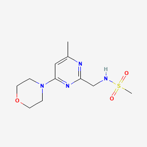 molecular formula C11H18N4O3S B2465731 N-((4-methyl-6-morpholinopyrimidin-2-yl)methyl)methanesulfonamide CAS No. 1797329-32-8