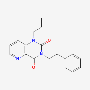 molecular formula C18H19N3O2 B2465735 3-phenethyl-1-propylpyrido[3,2-d]pyrimidine-2,4(1H,3H)-dione CAS No. 921870-85-1