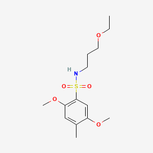 N-(3-ethoxypropyl)-2,5-dimethoxy-4-methylbenzenesulfonamide