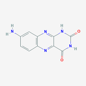 molecular formula C10H7N5O2 B2465752 8-aminobenzo[g]pteridine-2,4(1H,3H)-dione CAS No. 4713-68-2