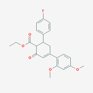 Ethyl 4-(2,4-dimethoxyphenyl)-6-(4-fluorophenyl)-2-oxocyclohex-3-ene-1-carboxylate