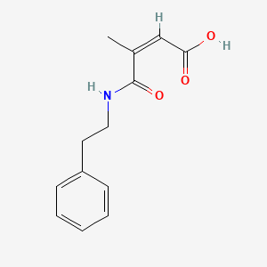 molecular formula C13H15NO3 B2465764 (Z)-3-methyl-4-oxo-4-(phenethylamino)but-2-enoic acid CAS No. 683248-17-1