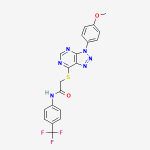 2-((3-(4-methoxyphenyl)-3H-[1,2,3]triazolo[4,5-d]pyrimidin-7-yl)thio)-N-(4-(trifluoromethyl)phenyl)acetamide