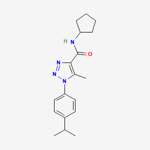 N-cyclopentyl-5-methyl-1-(4-propan-2-ylphenyl)triazole-4-carboxamide