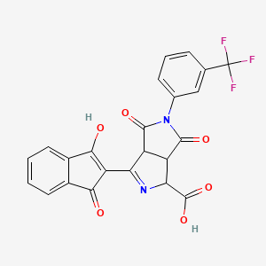 3-(1,3-dioxo-1,3-dihydro-2H-inden-2-yliden)-4,6-dioxo-5-[3-(trifluoromethyl)phenyl]octahydropyrrolo[3,4-c]pyrrole-1-carboxylic acid