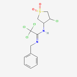 N'-benzyl-2,2,2-trichloro-N-(4-chloro-1,1-dioxothiolan-3-yl)ethanimidamide