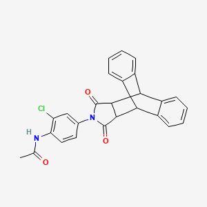 molecular formula C26H19ClN2O3 B2465803 N-(2-chloro-4-(12,14-dioxo-11,12,14,15-tetrahydro-9H-9,10-[3,4]epipyrroloanthracen-13(10H)-yl)phenyl)acetamide CAS No. 389126-91-4