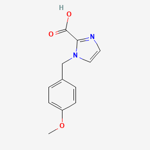 molecular formula C12H12N2O3 B2465815 1-[(4-Methoxyphenyl)methyl]-1H-imidazole-2-carboxylic acid CAS No. 732206-58-5