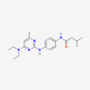 molecular formula C20H29N5O B2465819 N-(4-{[4-(diethylamino)-6-methylpyrimidin-2-yl]amino}phenyl)-3-methylbutanamide CAS No. 923679-28-1