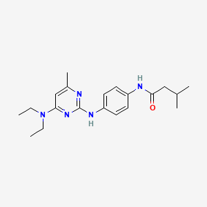 molecular formula C20H29N5O B2465819 N-(4-((4-(diethylamino)-6-methylpyrimidin-2-yl)amino)phenyl)-3-methylbutanamide CAS No. 923679-28-1