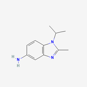 molecular formula C11H15N3 B2465826 2-methyl-1-(propan-2-yl)-1H-1,3-benzodiazol-5-amine CAS No. 1249777-45-4