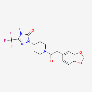 1-(1-(2-(benzo[d][1,3]dioxol-5-yl)acetyl)piperidin-4-yl)-4-methyl-3-(trifluoromethyl)-1H-1,2,4-triazol-5(4H)-one