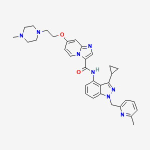 molecular formula C32H36N8O2 B2465844 c-Fms-IN-12 CAS No. 1313407-95-2