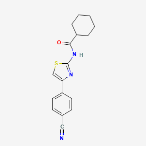 N-(4-(4-cyanophenyl)thiazol-2-yl)cyclohexanecarboxamide