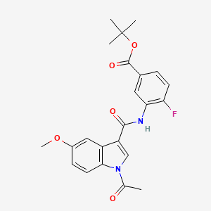molecular formula C23H23FN2O5 B2465880 CBP/p300-IN-1 CAS No. 2443789-32-8