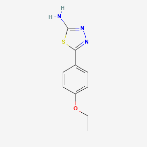 molecular formula C10H11N3OS B2465892 5-(4-Ethoxyphenyl)-1,3,4-thiadiazol-2-amine CAS No. 247225-35-0