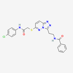 B2465894 N-(2-(6-((2-((4-chlorophenyl)amino)-2-oxoethyl)thio)-[1,2,4]triazolo[4,3-b]pyridazin-3-yl)ethyl)benzamide CAS No. 872993-89-0